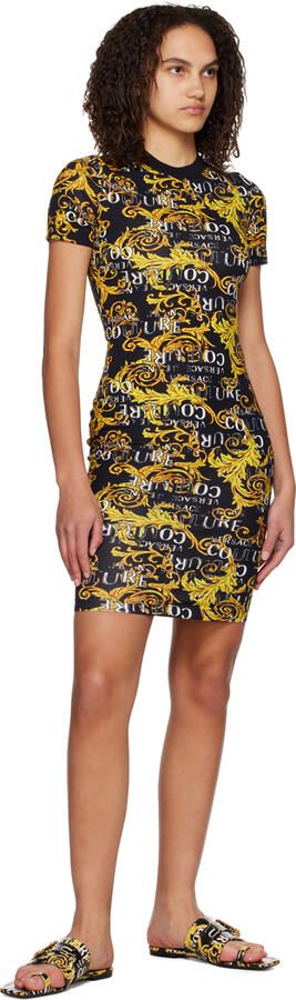 Versace Jeans Couture Black & Yellow Millie Sandals - Picture 4