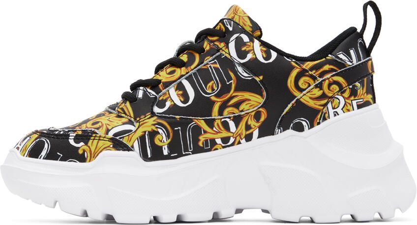 Versace Jeans Couture Black & Yellow Speedtrack Sneakers - Picture 3