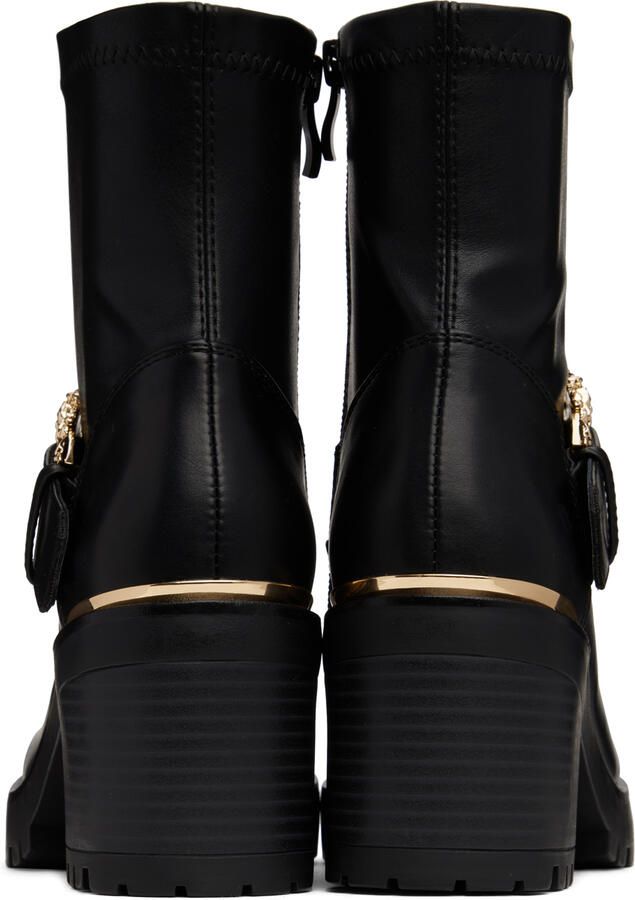 Versace Jeans Couture Black Buckle Ankle Boots - Picture 3