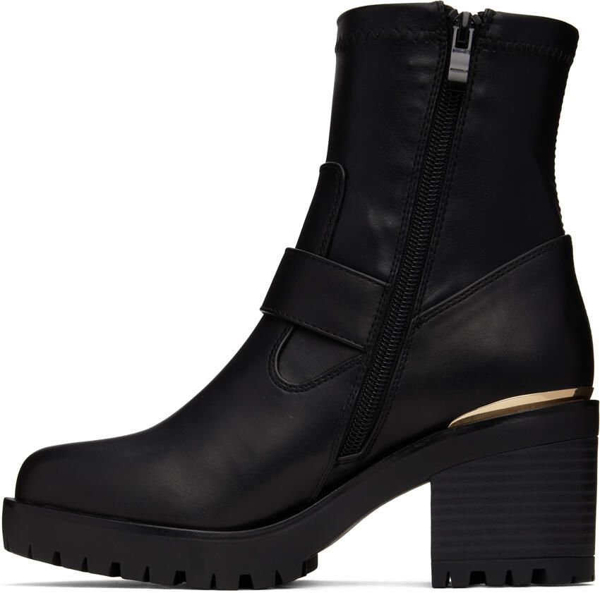 Versace Jeans Couture Black Buckle Ankle Boots - Picture 2