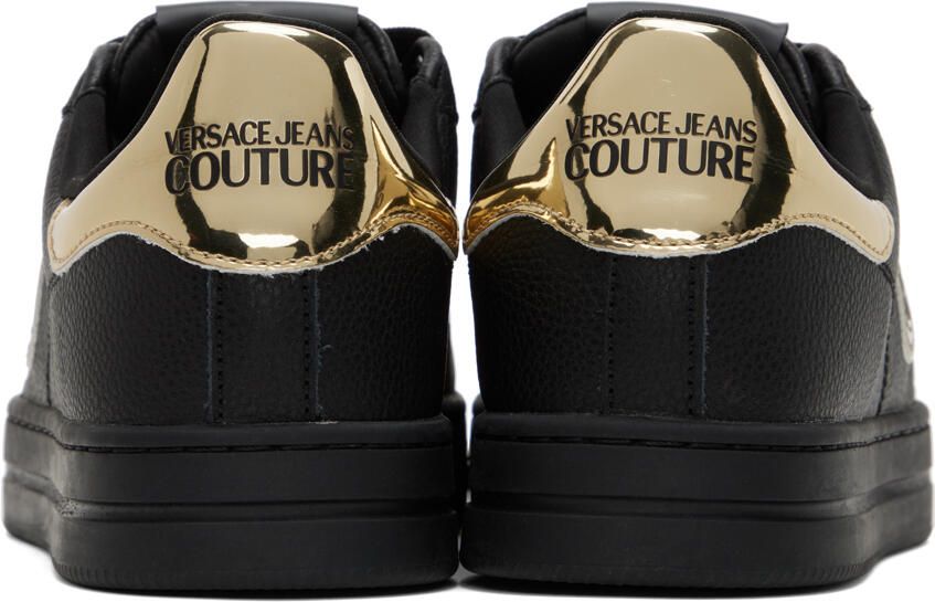 Versace Jeans Couture Black Court 88 V-Emblem Sneakers