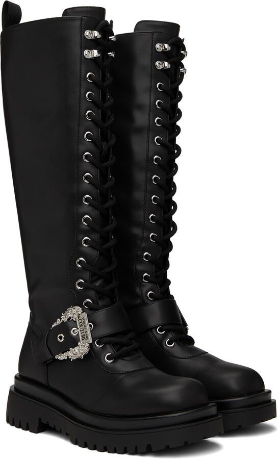 Versace Jeans Couture Black Drew Tall Boots - Picture 2
