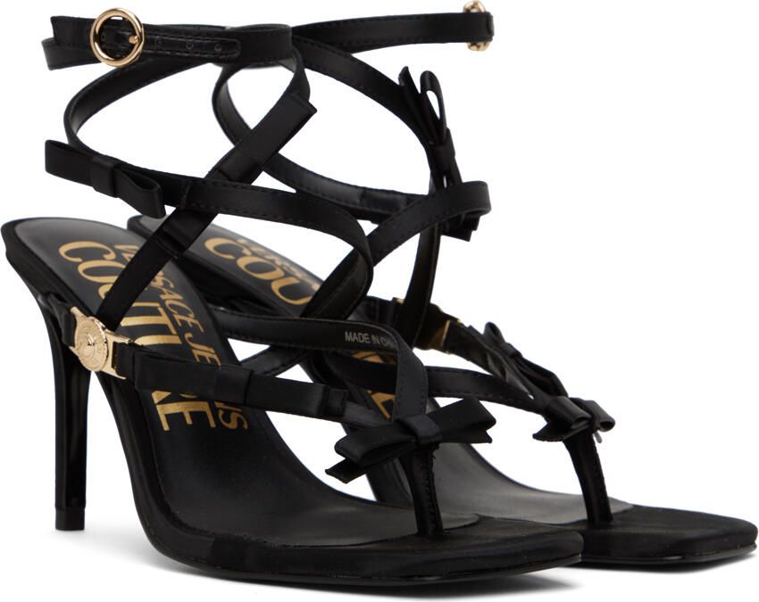 Versace Jeans Couture Black Emily Heeled Sandals - Picture 3