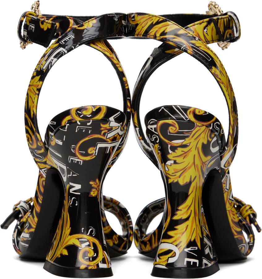 Versace Jeans Couture Black Kirsten Heeled Sandals