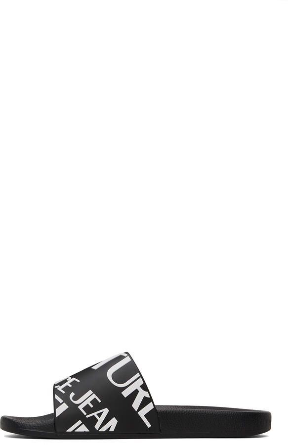 Versace Jeans Couture Black Logo Slides