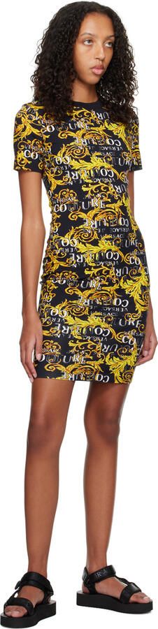 Versace Jeans Couture Black Platform Flat Sandals - Picture 4