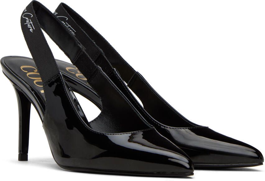 Versace Jeans Couture Black Scarlett Slingback Heels - Picture 2