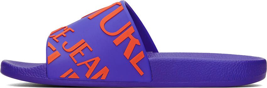 Versace Jeans Couture Blue Fondo Slides - Picture 4