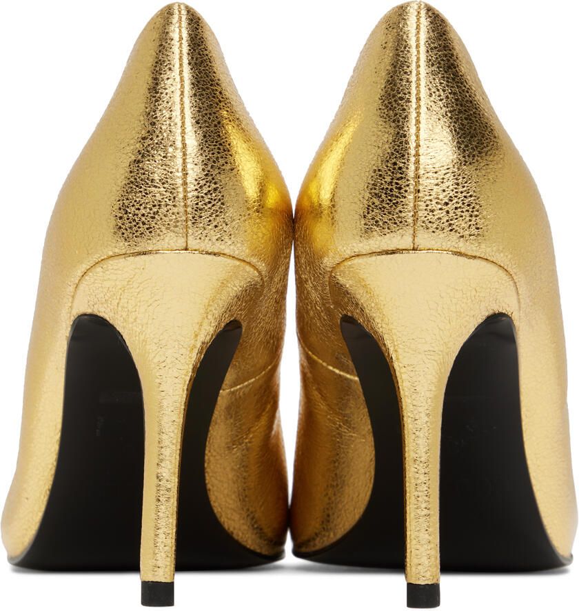 Versace Jeans Couture Gold Crackle Heels
