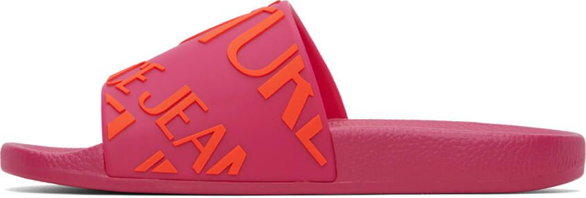Versace Jeans Couture Pink Fondo Slides - Picture 3