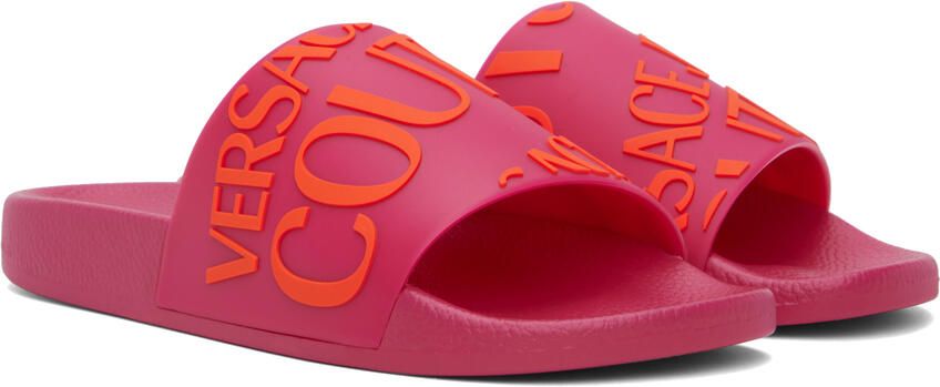 Versace Jeans Couture Pink Fondo Slides - Picture 2