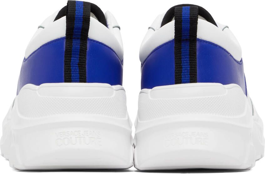 Versace Jeans Couture White & Blue Speedtrack Sneakers