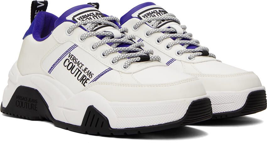 Versace Jeans Couture White & Blue Stargaze Sneakers - Picture 2
