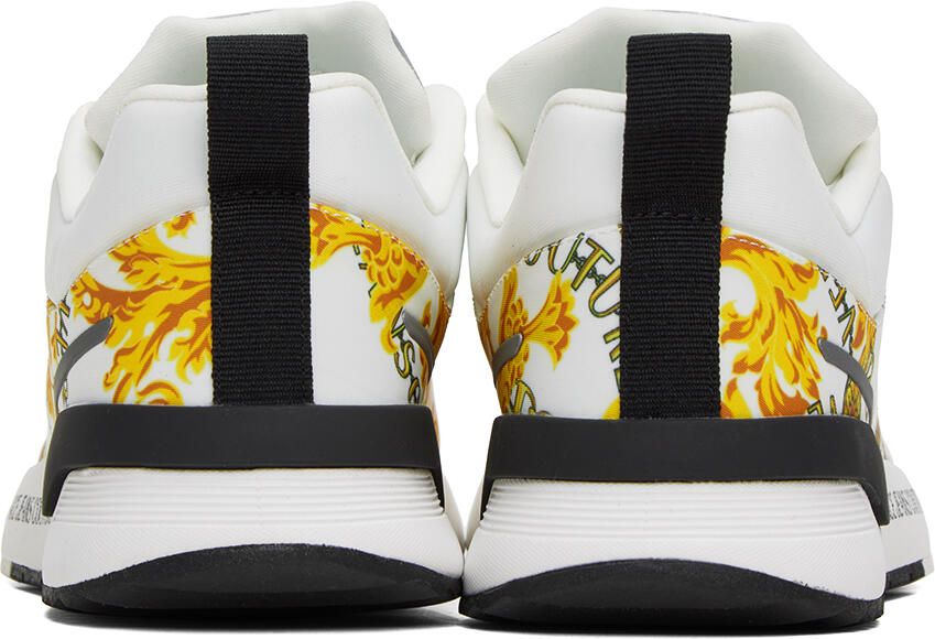 Versace Jeans Couture White & Gold Dynamic Sneakers