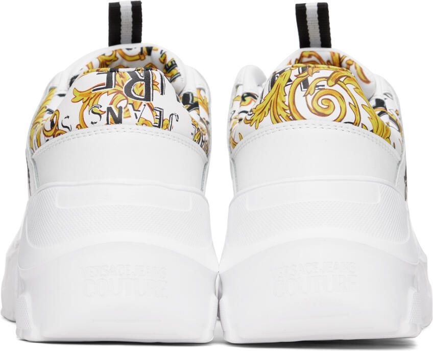 Versace Jeans Couture White & Gold Speedtrack Sneakers - Picture 5