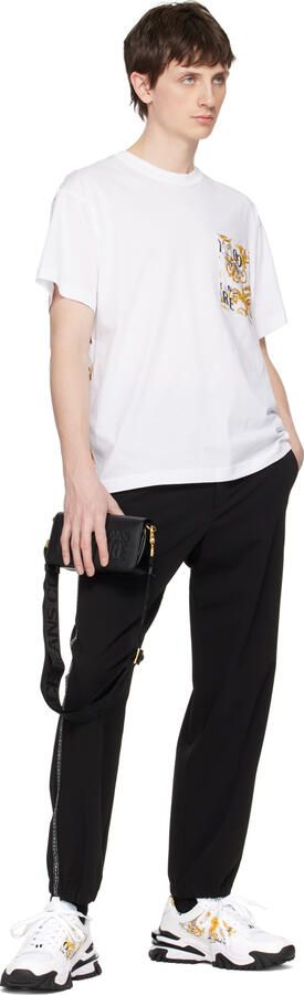 Versace Jeans Couture White & Gold Trail Trek Sneakers - Picture 4