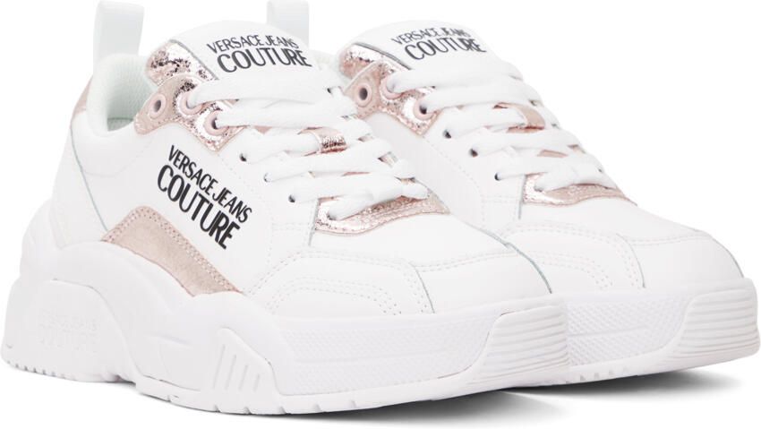 Versace Jeans Couture White & Pink Stargaze Sneakers - Picture 2