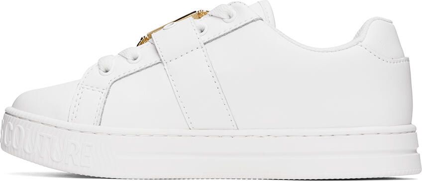 Versace Jeans Couture White Baroque Buckle Sneakers - Picture 3