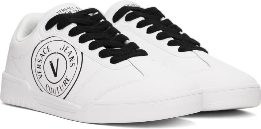 Versace Jeans Couture White Brooklyn V-Emblem Sneakers - Picture 2