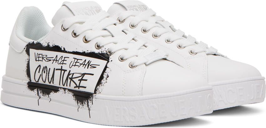 Versace Jeans Couture White Court 88 Graffiti Sneakers - Picture 2