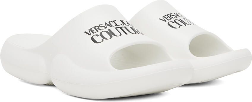 Versace Jeans Couture White Tago Slides - Picture 2