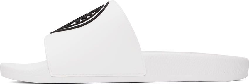 Versace Jeans Couture White V-Emblem Slides - Picture 4