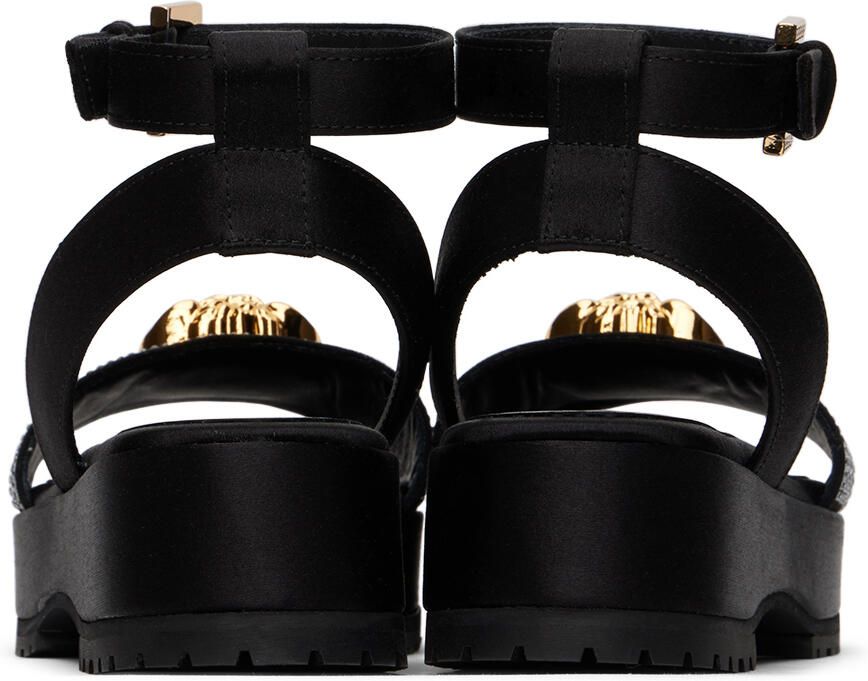 Versace Kids Black Medusa Sandals - Picture 5