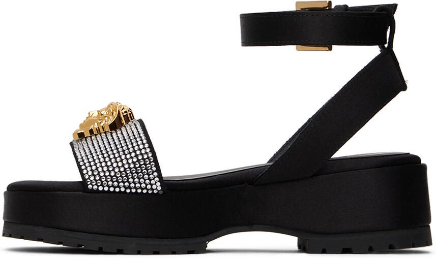 Versace Kids Black Medusa Sandals - Picture 3