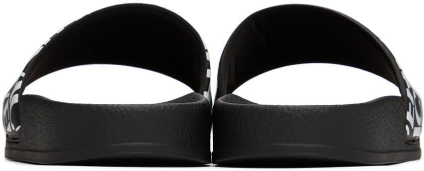 Versace Kids Black Printed Slides