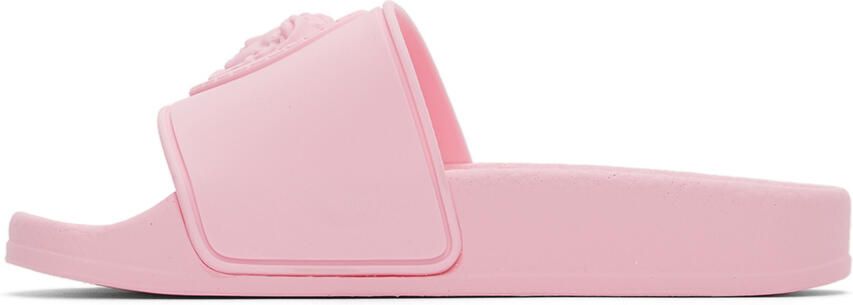 Versace Kids Pink Rubber Medusa Slides - Picture 3
