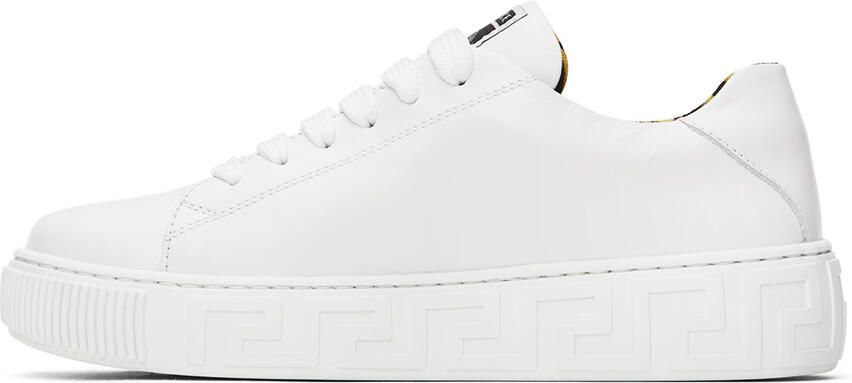 Versace Kids White 'La Greca' Sneakers - Picture 3