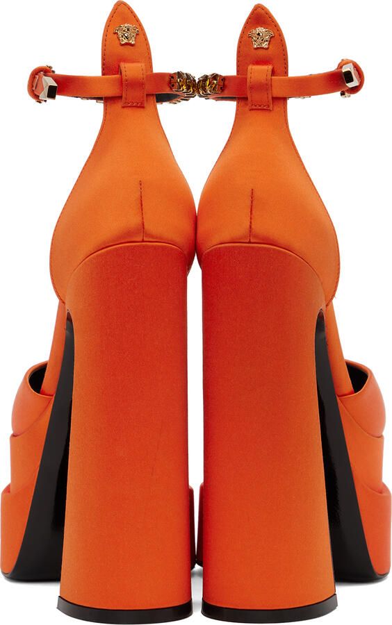 Versace Orange Aevitas Heels - Picture 5