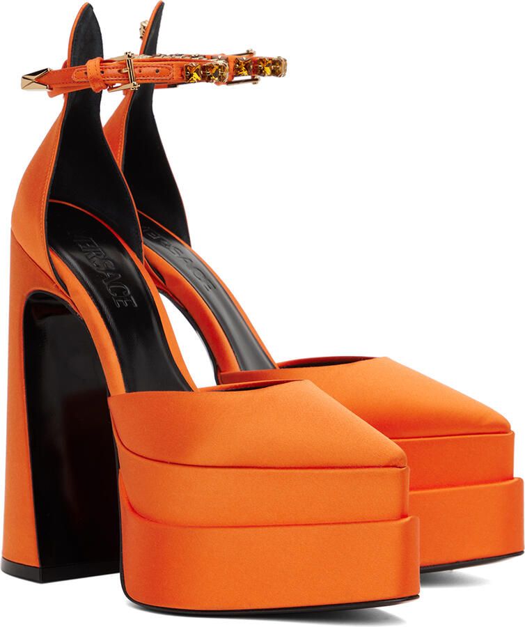 Versace Orange Aevitas Heels - Picture 3