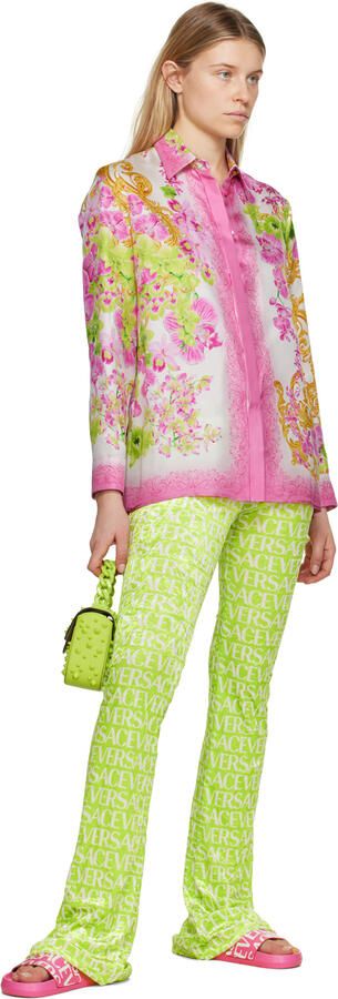 Versace Pink Allover Slides