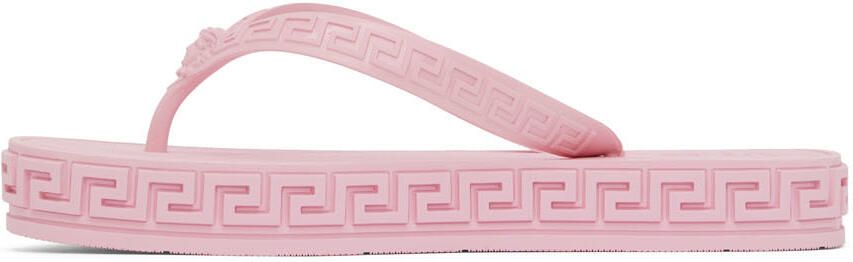 Versace Pink Greca Sandals - Picture 4