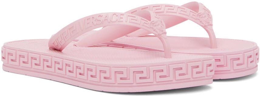 Versace Pink Greca Sandals - Picture 2