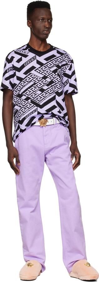 Versace Pink 'La Medusa' Slippers - Picture 4