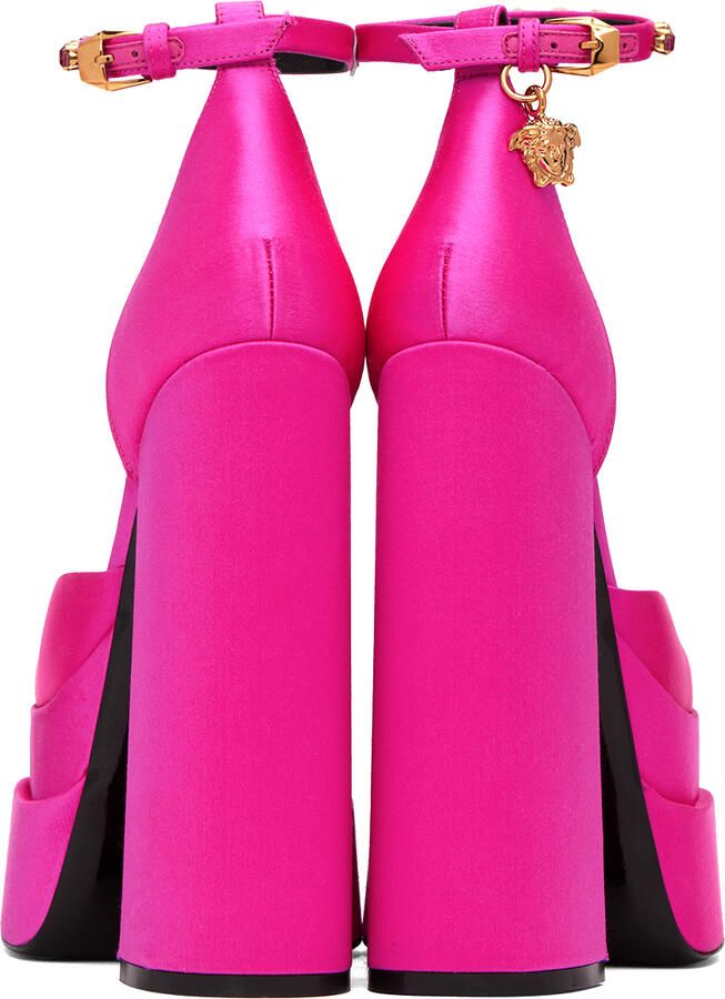Versace Pink Medusa Aevitas Platform Heels - Picture 4