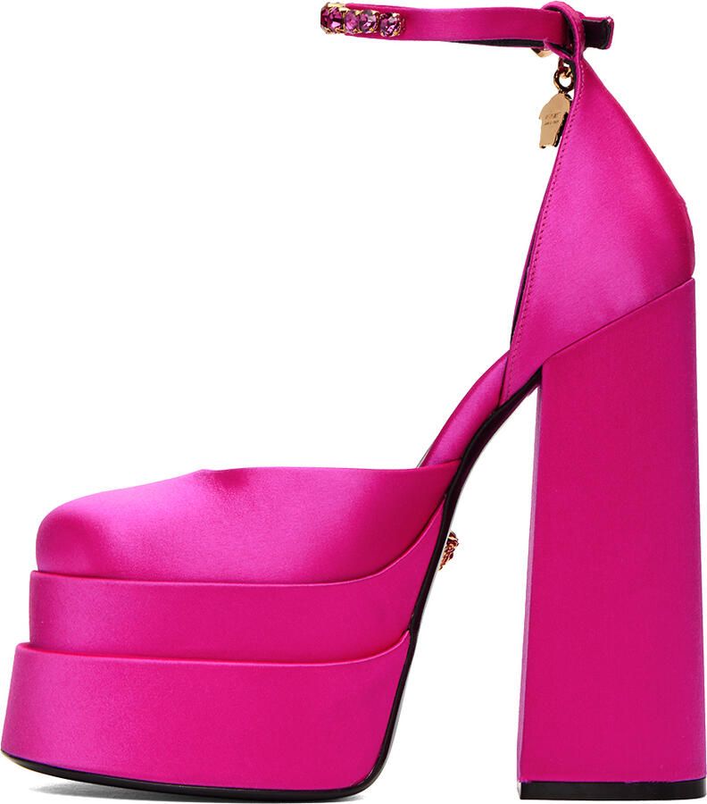 Versace Pink Medusa Aevitas Platform Heels - Picture 2
