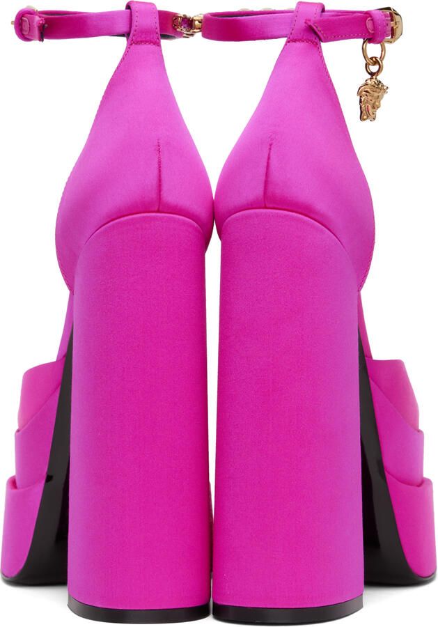 Versace Pink Medusa Aevitas Platform Heels - Picture 5