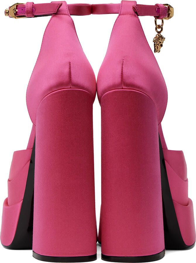 Versace Pink Medusa Aevitas Platform Heels - Picture 4