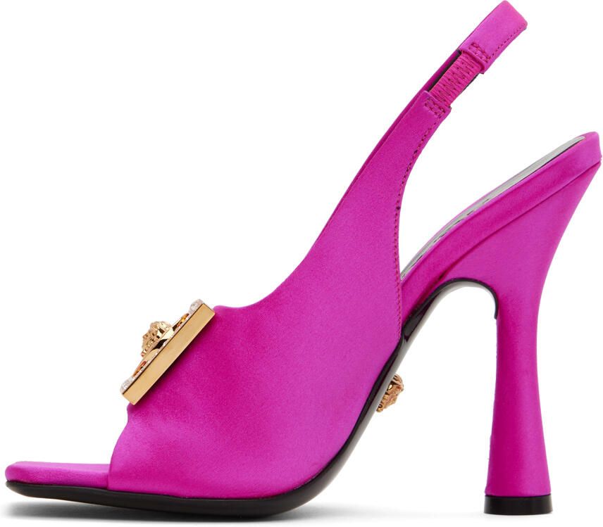 Versace Pink Medusa Biggie Heeled Sandals - Picture 2