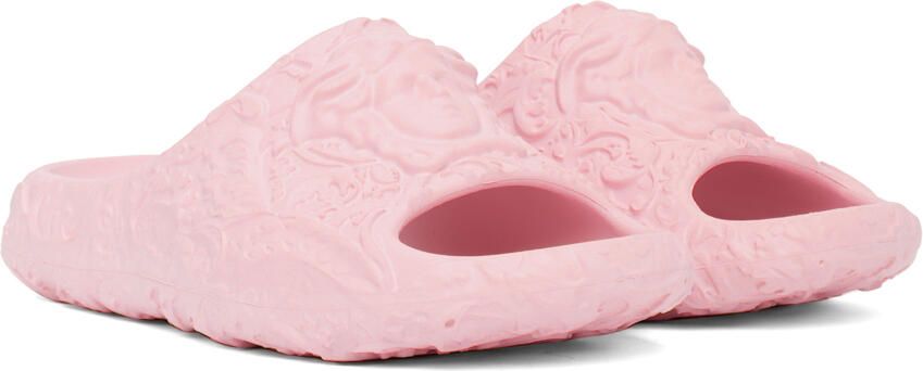 Versace Pink Medusa Slides - Picture 2