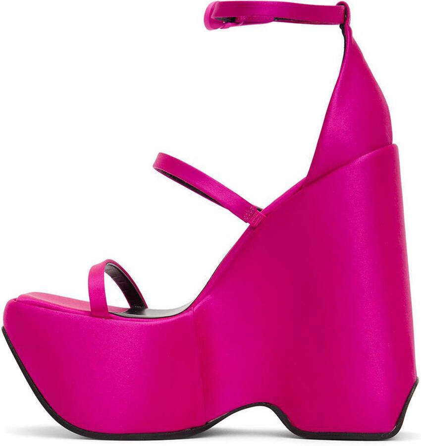 Versace Pink Triplatform Heeled Sandals