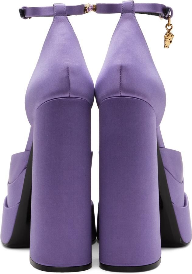 Versace Purple Medusa Aevitas Platform Heels - Picture 3