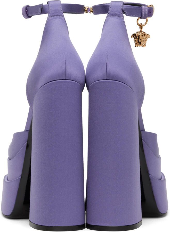 Versace Purple Medusa Aevitas Platform Heels - Picture 3