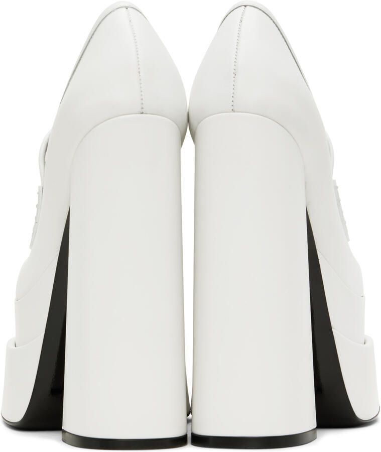Versace White Aevitas Platform Loafers - Picture 3