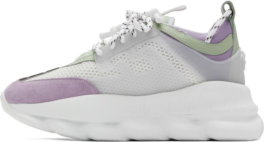 Versace White Chain Reaction Sneakers - Picture 3