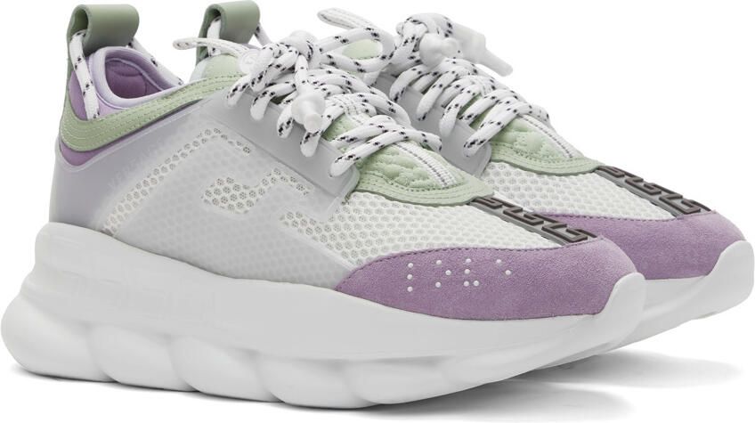 Versace White Chain Reaction Sneakers - Picture 2
