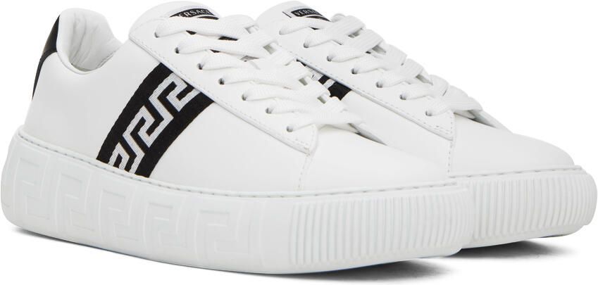 Versace White Greca Sneakers - Picture 2